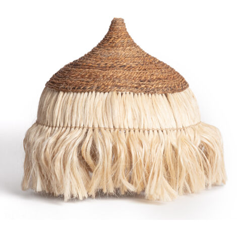 Abat-jour Suspension Rotin et Ramie Kempo Wari ILUZZIA Naturel