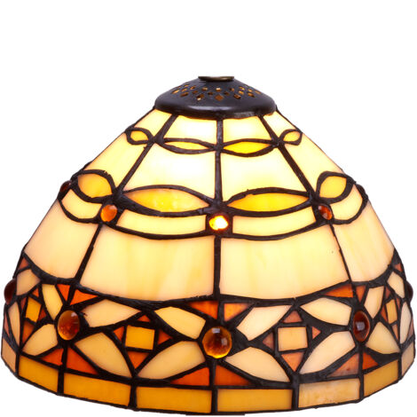 Abat-jour Tiffany en vrac série ivoire D-20cm