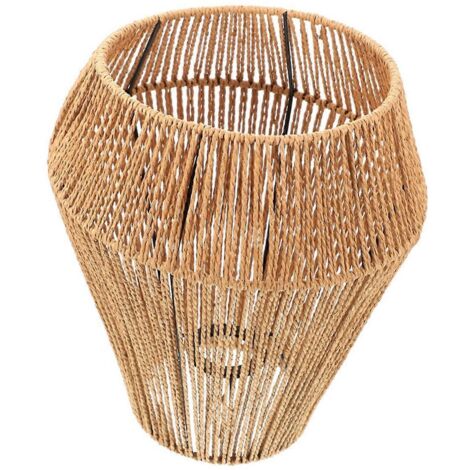 Abat-jour tissé en rotin pour lustre, lampe de table -
