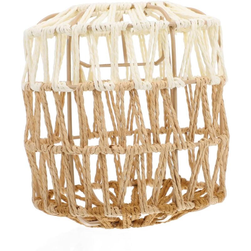 Abat-jour Tissé Main Corde De Papier Abat-jour Suspendu Rétro Pour Lustre Suspension