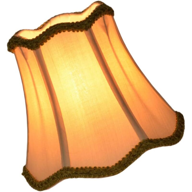 Abat-jour tissu beige couvre plafond lustre suspendu déco moderne salon
