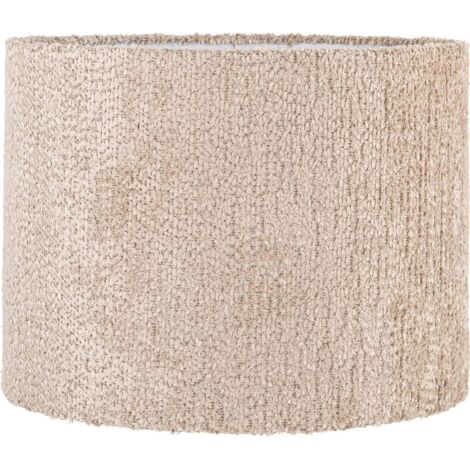 Abat jour tissu beige effet texturé pour une lumière chaleureuse - beige texturé effet bouclé