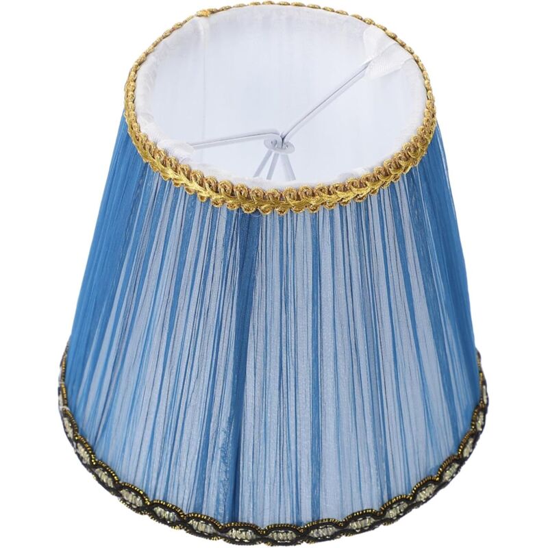Abat-jour tissu clipser bleu anti-poussière lustre lampe murale déco