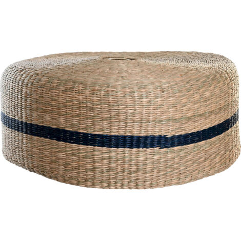 Abat-jour tressé bleu marine chic pour éclairage mural - Naturel bleu marine