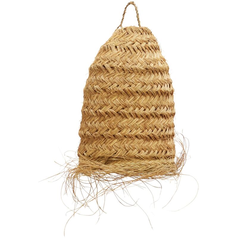 Abat-jour tube fibre de palmier Naturel 40x28 cm