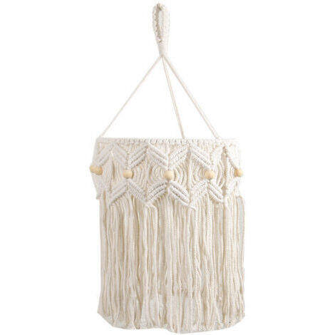 Abat-jourCouverture de lampe suspendue Plafonnier tissé Garde Cage Lustre Décors pour lampe de ventilateur de plafond Abat-jour tissé Décor bohème-30x40CM
