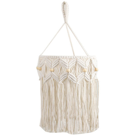 Abat-jourCouverture de lampe suspendue Plafonnier tissé Garde Cage Lustre Décors pour lampe de ventilateur de plafond Abat-jour tissé Décor bohème-30x40CM