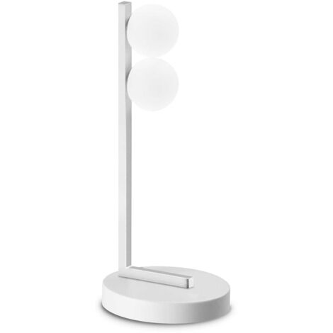 Abatjour Contemporanea Ping Pong Metallo Bianco Led Integrato 6W 3000K Ip20