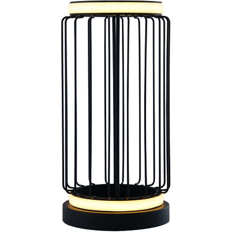 Abatjour Contemporaneo Circolo Alluminio Bianco Silicone Nero Led 12W 3000K
