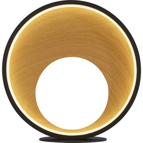 Abatjour Contemporaneo Crosby Acciaio Nero Policarbonato Marrone Led 11,04 3000K