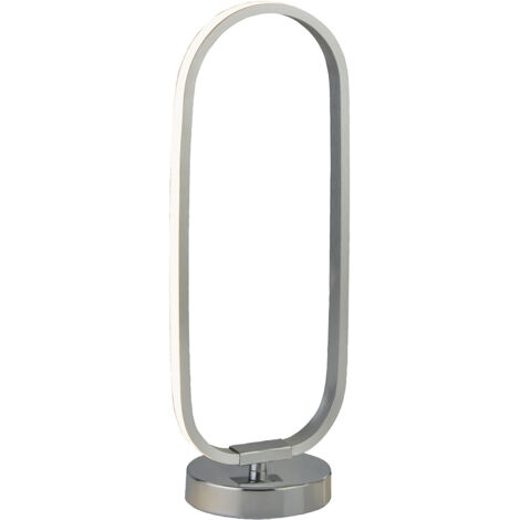 Abatjour Moderno Liner Alluminio Cromo Policarbonato Bianco Led 12W 3000K
