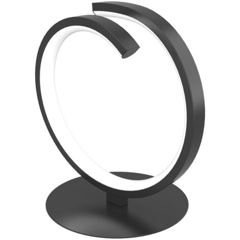 Abatjour Moderno Tornado Alluminio Nero Led 12W Luce CaldaNaturale