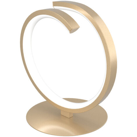 Abatjour Moderno Tornado Alluminio Oro Led 12W Luce CaldaNaturale