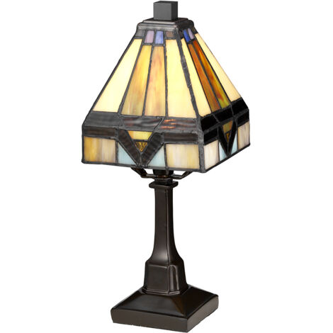 Abatjour Tiffany Holmes Metallo Bronzo Vintage 1 Luce E14
