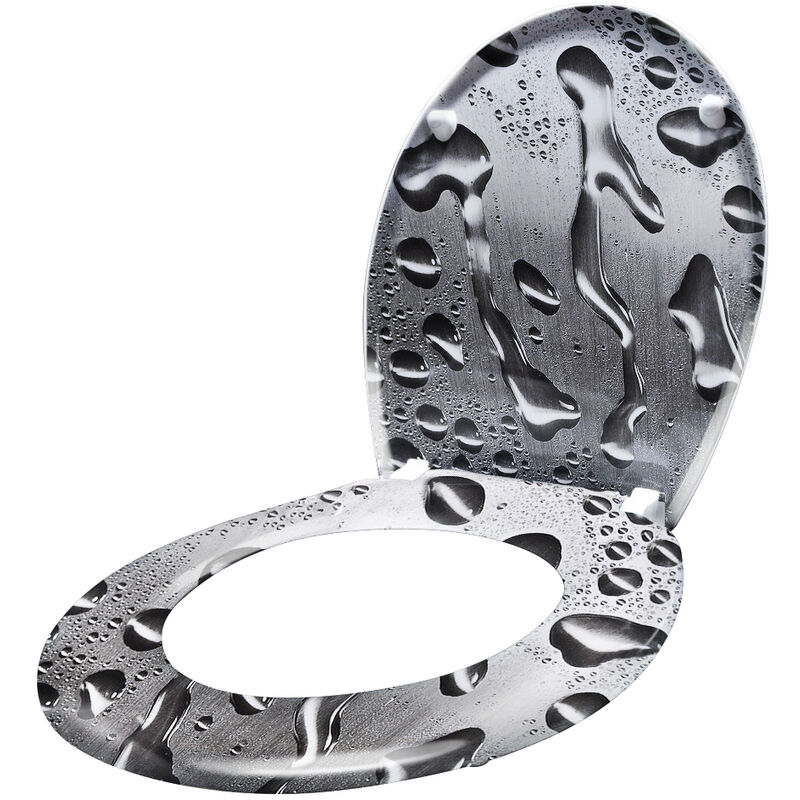 Hengmei - Abattant adulte pour wc Abattant wc Frein de Chute avec système Soft Close Fixation Facile Charnières Robustes Finition de Haute