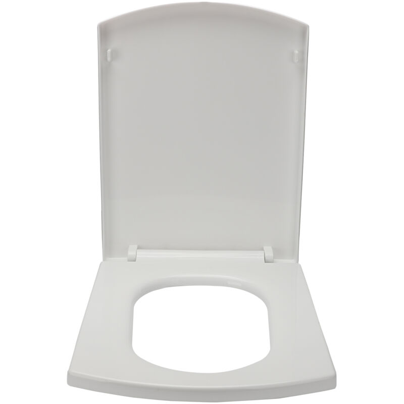 Abattant adulte pour WC，Abattant de WC carré à fermeture douce, couvercle de toilette carré à fermeture silencieuse, couvercle de toilette moderne