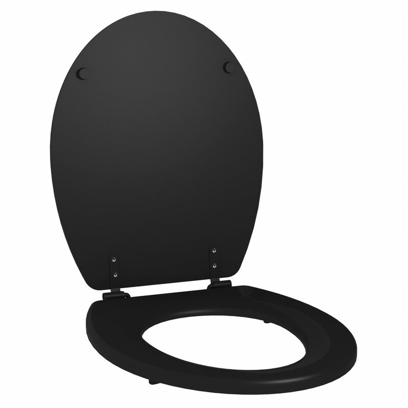 Abattant bois compresse aciero noir mat