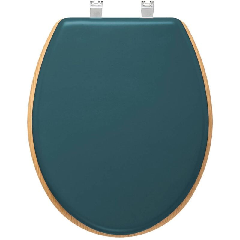 5five Simply Smart - Abattant wc modern color bleu pétrole en bois - 5five
