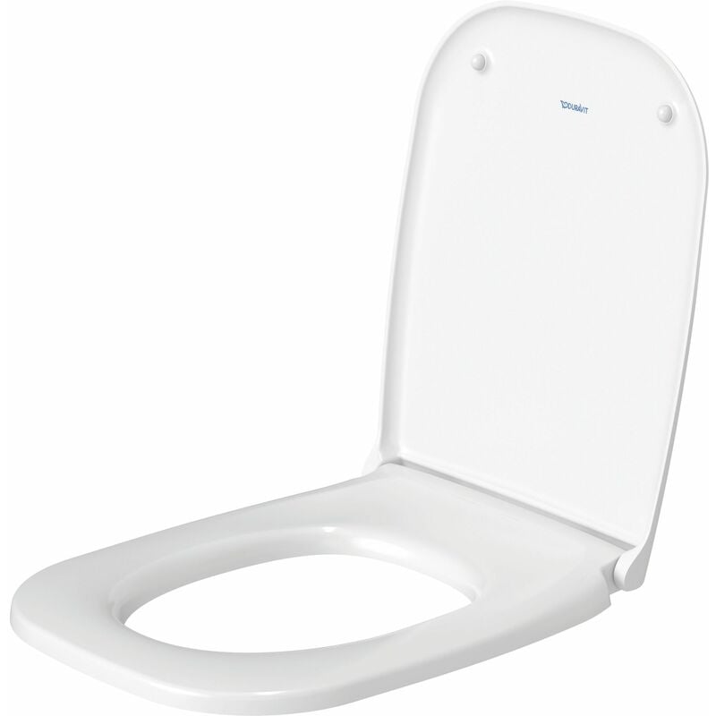 Duravit - D-Code Abattant wc Blanc frein de chute, charnières inox 0067390000