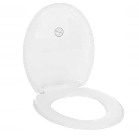 Abattant de toilette à fermeture amortie, blanc, universel