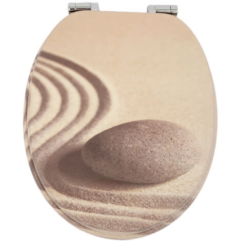 Abattant de toilettes Hot Seat à descente automatique, âme en MDF, charnières à fermeture amortie