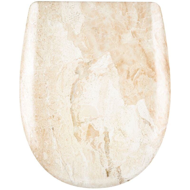 Abattant déclipsable - Effet marbré Beige 38x49.5 cm