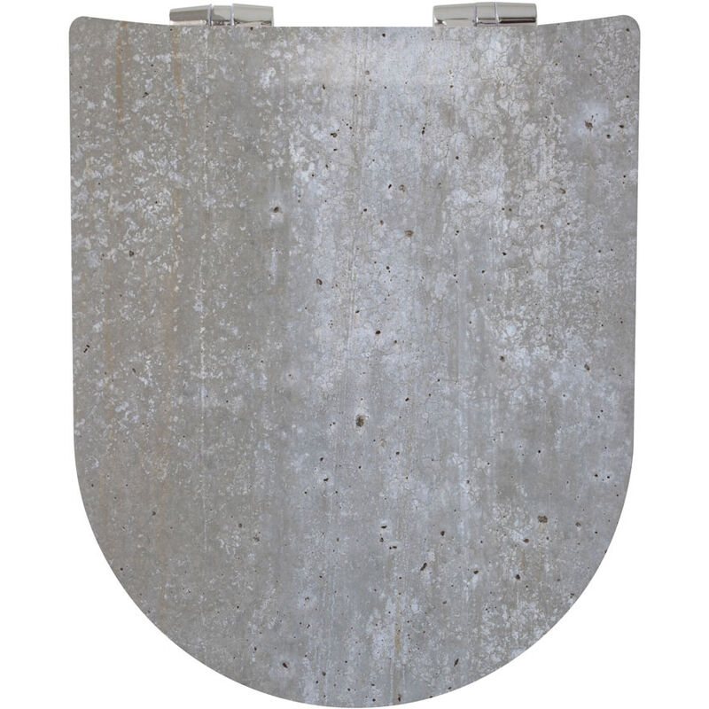 Olfa - Abattant Déclipsable Imitation 'Béton' Gris 45x36.5 cm
