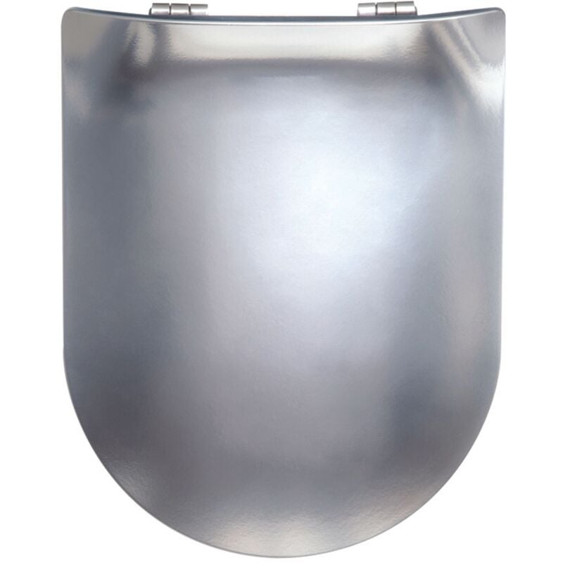 Homemaison - Abattant double déclipsable à l'allure précieuse Argent 38x49.5 cm