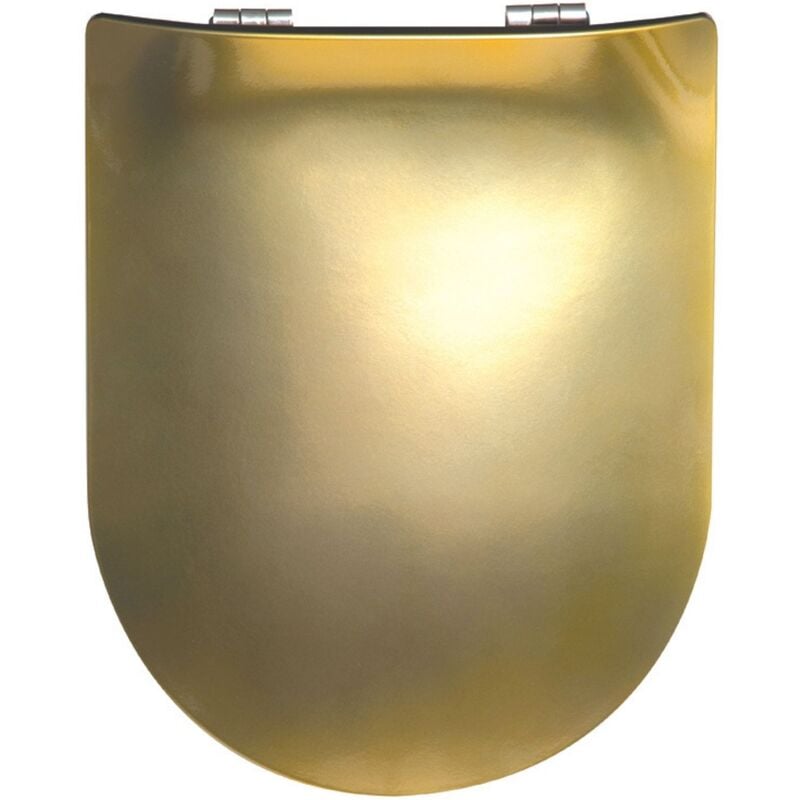 Abattant double déclipsable à l'allure précieuse Jaune soleil 38x49.5 cm