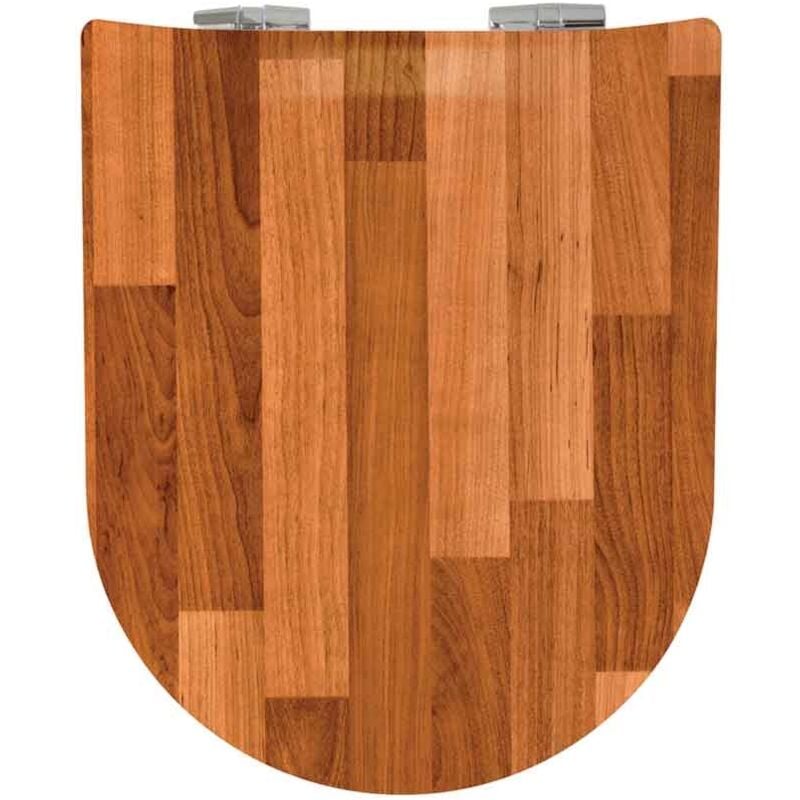 Olfa - Abattant Double Déclipsable 'Bois de Cerisier' Griotte 47x36.5 cm