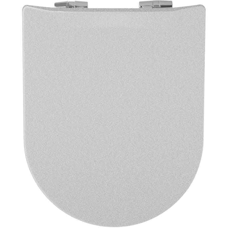 Abattant Double OLFA Déclipsable Métal Gris 42-47 cmx36.5 cm