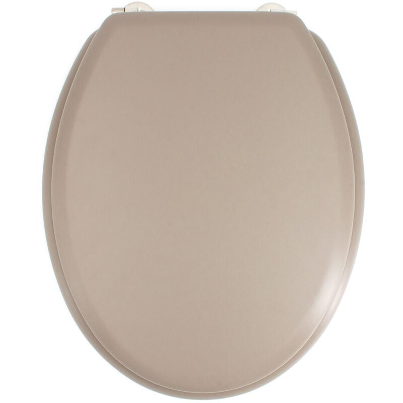 Gelco - Abattant wc duplo poudre de bambou beige charnières inox