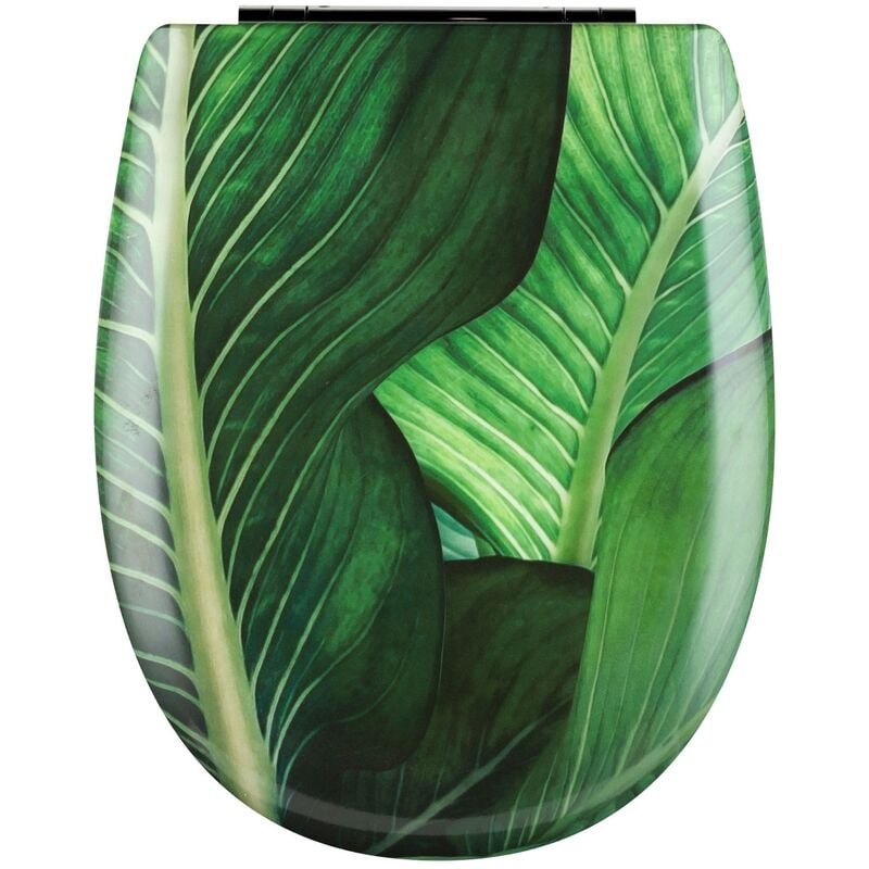 Abattant easy clip avec descente assistée jungle Vert 49.5x38 cm