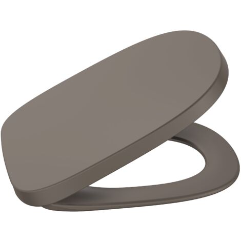 Abattant et couvercle de toilette SUPRALIT® avec goutte coussinée BEYOND - ROCA Couleur : Marron
