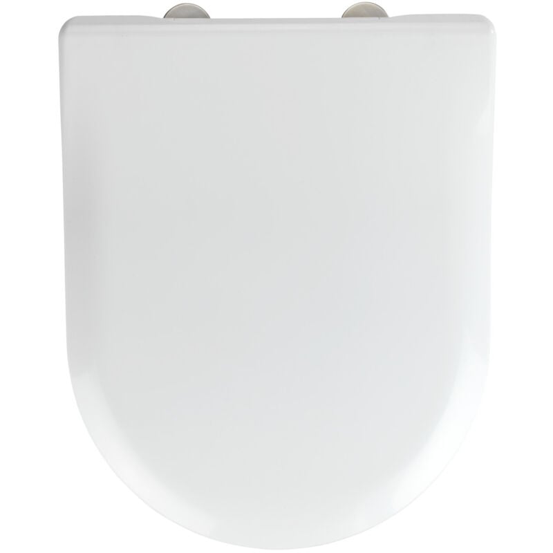 Wenko - Abattant wc Exclusive N5 Frein de chute, Clipsable pour entretien et installation facile, Duroplastique antibactérien, 37 x 46 cm, Blanc