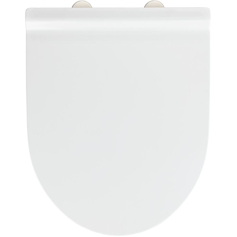 Wenko - Abattant wc avec frein de chute Exclusif Nr. 6, abattant wc adapté à la céramique Duravit Durastyle Basic, fixation Fix-Clip, Duroplast