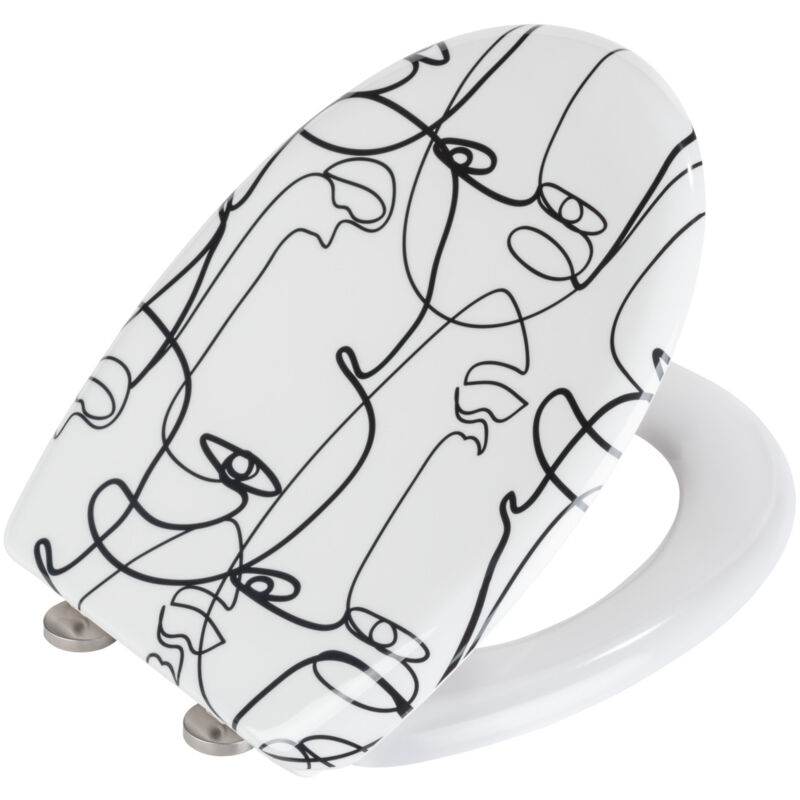 Wenko - Abattant Faces, Easy Close, Duroplast