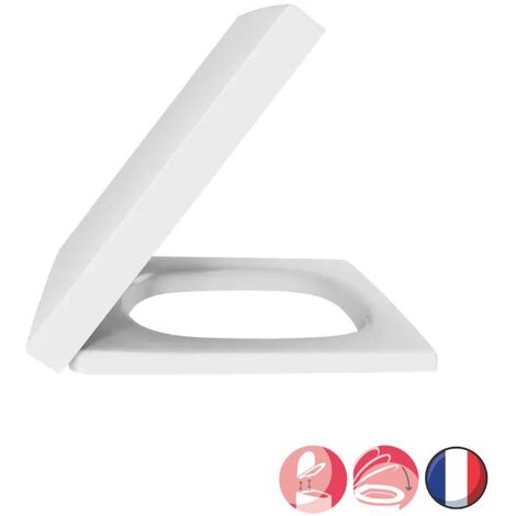 Abattant JACOB DELAFON Terrace, descente progressive et déclipsable, Blanc