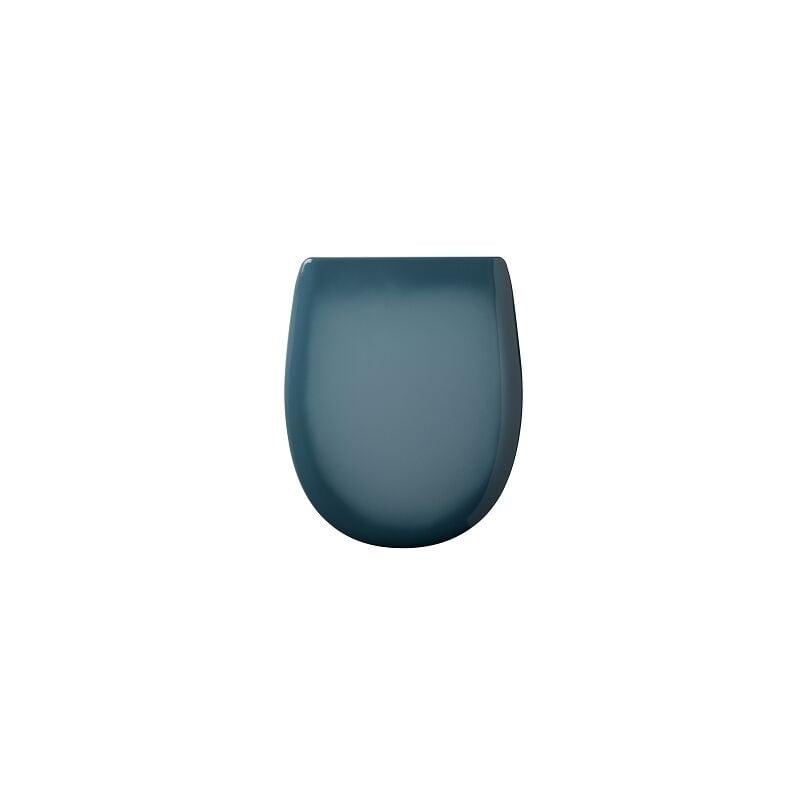 Abattant double Olfa descente assistée - Effet jaspé Bleu 45x36.5 cm