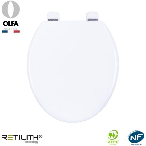 Siamp – Abattant adulte pour WC double blanc – Fixation rapide – Matériau résistant – Confort optimal – 7UD00010206S