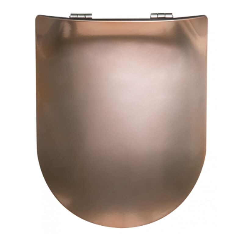 Abattant wc Wood Slim Cuivre, descente assistée et déclipsable - Olfa