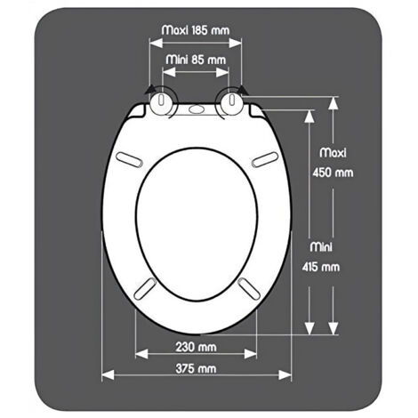 Abattant pour wc duro presto gris