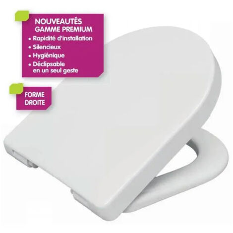Abattant Rectangulaire PRINCIPAUTE PREMIUM blanc Siamp