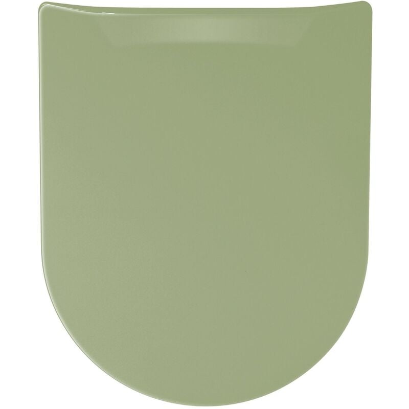 Homemaison - Abattant uni wood slim double avec descente assistée Vert tilleul 36.5x48 cm