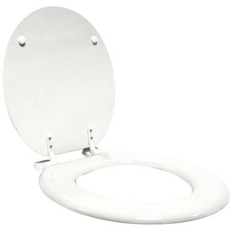 Abattant WC 37 x 47 cm Orbella Blanc - MDF Imprimé - Livraison gratuite