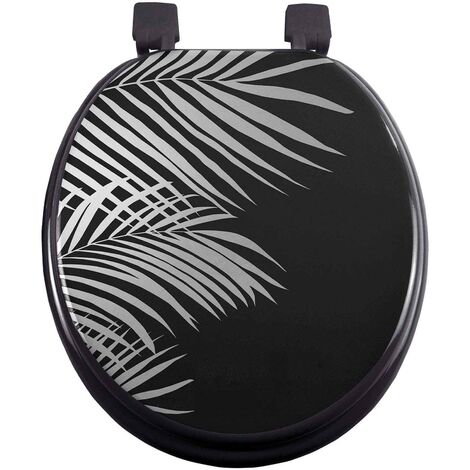 Abattant WC 37 x 47 cm Orbelle Noir argent