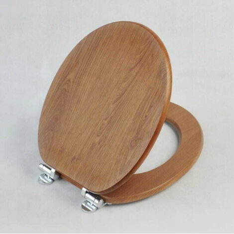 Abattant WC à fermeture amortie 37x5,5x49,5cm marron Nergis