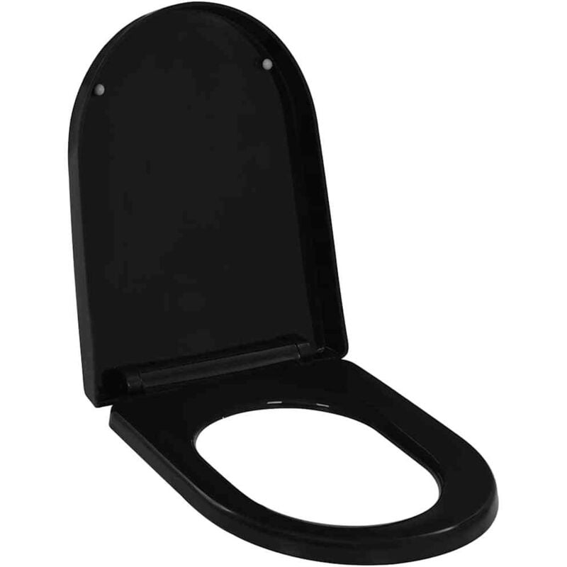 Vidaxl - Abattant wc à fermeture en douceur Libération rapide Noir