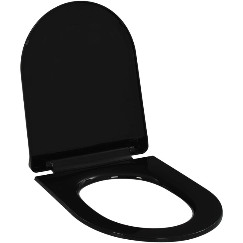 vidaXL Toilettensitz mit Absenkautomatik und Quick-Release Schwarz