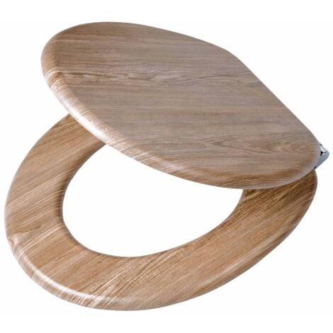 Abattant WC à fermeture en douceur Scaffold MDF Marron 252022546 Tiger